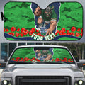 Personalized Canberra Raiders ANZAC Tribute Auto Sun Shade Poppy Field Soldier Silhouette Aboriginal Rugby Mascot