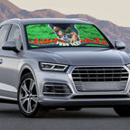Personalized Canberra Raiders ANZAC Tribute Auto Sun Shade Poppy Field Soldier Silhouette Aboriginal Rugby Mascot