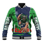 Personalized Canberra Raiders ANZAC Tribute Baseball Jacket Poppy Field Soldier Silhouette Aboriginal Rugby Mascot