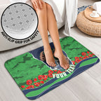 Personalized Canberra Raiders ANZAC Tribute Bathroom Set Poppy Field Soldier Silhouette Aboriginal Rugby Mascot