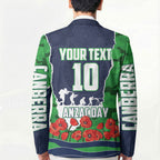 Personalized Canberra Raiders ANZAC Tribute Blazer Poppy Field Soldier Silhouette Aboriginal Rugby Mascot