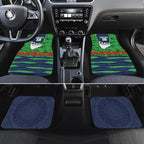 Personalized Canberra Raiders ANZAC Tribute Car Mats Poppy Field Soldier Silhouette Aboriginal Rugby Mascot