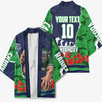 Personalized Canberra Raiders ANZAC Tribute Kimono Poppy Field Soldier Silhouette Aboriginal Rugby Mascot