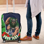 Personalized Canberra Raiders ANZAC Tribute Luggage Cover Poppy Field Soldier Silhouette Aboriginal Rugby Mascot