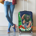 Personalized Canberra Raiders ANZAC Tribute Luggage Cover Poppy Field Soldier Silhouette Aboriginal Rugby Mascot