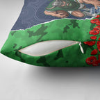 Personalized Canberra Raiders ANZAC Tribute Pillow Cover Poppy Field Soldier Silhouette Aboriginal Rugby Mascot