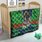 Personalized Canberra Raiders ANZAC Tribute Quilt Poppy Field Soldier Silhouette Aboriginal Rugby Mascot