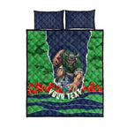 Personalized Canberra Raiders ANZAC Tribute Quilt Bed Set Poppy Field Soldier Silhouette Aboriginal Rugby Mascot