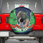 Personalized Canberra Raiders ANZAC Tribute Spare Tire Cover Poppy Field Soldier Silhouette Aboriginal Rugby Mascot