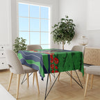 Personalized Canberra Raiders ANZAC Tribute Tablecloth Poppy Field Soldier Silhouette Aboriginal Rugby Mascot