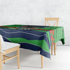 Personalized Canberra Raiders ANZAC Tribute Tablecloth Poppy Field Soldier Silhouette Aboriginal Rugby Mascot