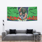 Personalized Canberra Raiders ANZAC Tribute Tapestry Poppy Field Soldier Silhouette Aboriginal Rugby Mascot