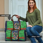 Personalized Canberra Raiders ANZAC Tribute Travel Bag Poppy Field Soldier Silhouette Aboriginal Rugby Mascot