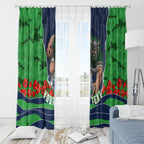 Personalized Canberra Raiders ANZAC Tribute Window Curtain Poppy Field Soldier Silhouette Aboriginal Rugby Mascot