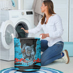 Personalized Sharks ANZAC Tribute Laundry Basket Poppy Field Soldier Silhouette Aboriginal Rugby Mascot