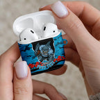 Personalized Sharks ANZAC Tribute AirPods Case Poppy Field Soldier Silhouette Aboriginal Rugby Mascot