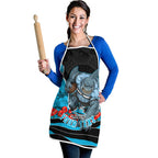 Personalized Sharks ANZAC Tribute Apron Poppy Field Soldier Silhouette Aboriginal Rugby Mascot