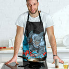 Personalized Sharks ANZAC Tribute Apron Poppy Field Soldier Silhouette Aboriginal Rugby Mascot