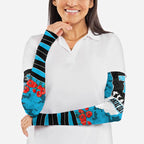 Personalized Sharks ANZAC Tribute Arm Sleeves Poppy Field Soldier Silhouette Aboriginal Rugby Mascot