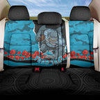 Personalized Sharks ANZAC Tribute Back Car Seat Cover Poppy Field Soldier Silhouette Aboriginal Rugby Mascot