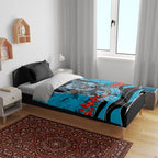Personalized Sharks ANZAC Tribute Bedding Set Poppy Field Soldier Silhouette Aboriginal Rugby Mascot