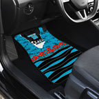 Personalized Sharks ANZAC Tribute Car Mats Poppy Field Soldier Silhouette Aboriginal Rugby Mascot