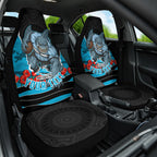 Personalized Sharks ANZAC Tribute Car Seat Cover Poppy Field Soldier Silhouette Aboriginal Rugby Mascot