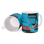 Personalized Sharks ANZAC Tribute Ceramic Mug Poppy Field Soldier Silhouette Aboriginal Rugby Mascot