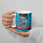 Personalized Sharks ANZAC Tribute Ceramic Mug Poppy Field Soldier Silhouette Aboriginal Rugby Mascot