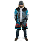 Personalized Sharks ANZAC Tribute Cloak Poppy Field Soldier Silhouette Aboriginal Rugby Mascot
