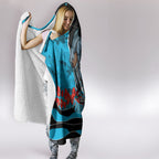 Personalized Sharks ANZAC Tribute Hooded Blanket Poppy Field Soldier Silhouette Aboriginal Rugby Mascot