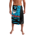 Personalized Sharks ANZAC Tribute Lavalava Poppy Field Soldier Silhouette Aboriginal Rugby Mascot