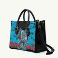 Personalized Sharks ANZAC Tribute Leather Bag Poppy Field Soldier Silhouette Aboriginal Rugby Mascot