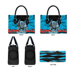 Personalized Sharks ANZAC Tribute Leather Bag Poppy Field Soldier Silhouette Aboriginal Rugby Mascot