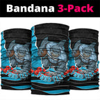 Personalized Sharks ANZAC Tribute Neck Gaiter Poppy Field Soldier Silhouette Aboriginal Rugby Mascot