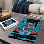 Personalized Sharks ANZAC Tribute Puzzle Poppy Field Soldier Silhouette Aboriginal Rugby Mascot
