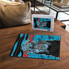 Personalized Sharks ANZAC Tribute Puzzle Poppy Field Soldier Silhouette Aboriginal Rugby Mascot