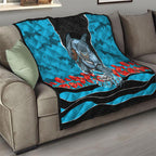 Personalized Sharks ANZAC Tribute Quilt Poppy Field Soldier Silhouette Aboriginal Rugby Mascot