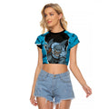Personalized Sharks ANZAC Tribute Raglan Cropped T Shirt Poppy Field Soldier Silhouette Aboriginal Rugby Mascot
