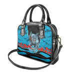 Personalized Sharks ANZAC Tribute Shoulder Handbag Poppy Field Soldier Silhouette Aboriginal Rugby Mascot