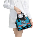 Personalized Sharks ANZAC Tribute Shoulder Handbag Poppy Field Soldier Silhouette Aboriginal Rugby Mascot
