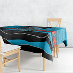 Personalized Sharks ANZAC Tribute Tablecloth Poppy Field Soldier Silhouette Aboriginal Rugby Mascot