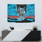 Personalized Sharks ANZAC Tribute Tapestry Poppy Field Soldier Silhouette Aboriginal Rugby Mascot