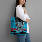 Personalized Sharks ANZAC Tribute Tote Bag Poppy Field Soldier Silhouette Aboriginal Rugby Mascot