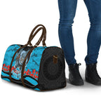 Personalized Sharks ANZAC Tribute Travel Bag Poppy Field Soldier Silhouette Aboriginal Rugby Mascot