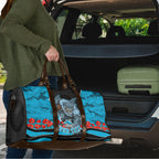 Personalized Sharks ANZAC Tribute Travel Bag Poppy Field Soldier Silhouette Aboriginal Rugby Mascot