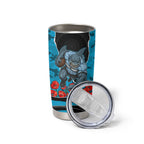 Personalized Sharks ANZAC Tribute Tumbler Cup Poppy Field Soldier Silhouette Aboriginal Rugby Mascot