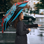 Personalized Sharks ANZAC Tribute Umbrella Poppy Field Soldier Silhouette Aboriginal Rugby Mascot