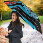 Personalized Sharks ANZAC Tribute Umbrella Poppy Field Soldier Silhouette Aboriginal Rugby Mascot
