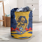 Personalized Parramatta Eels ANZAC Tribute Laundry Basket Poppy Field Soldier Silhouette Aboriginal Rugby Mascot